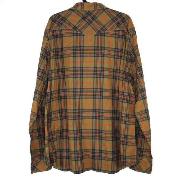 Tecovas Mens 2XL Western Cowboy Pearl Snap Plaid Button Up Shirt H900 - Picture 4 of 4